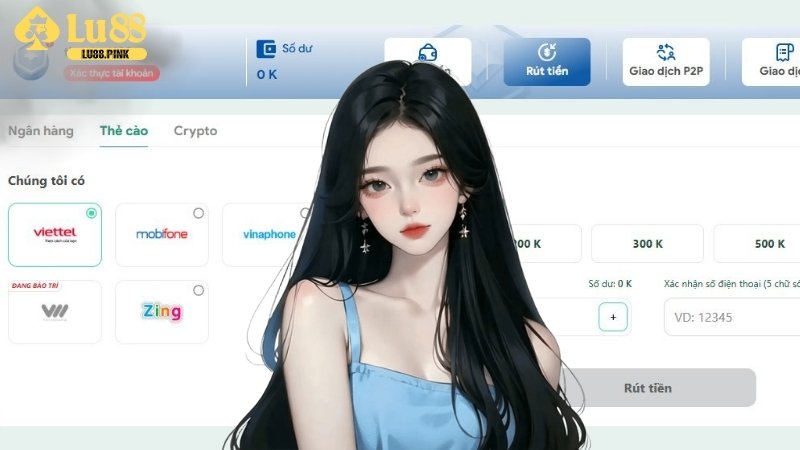 Rút tiền từ Lu88 qua thẻ cào